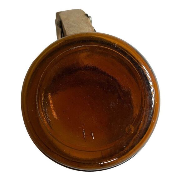 Niagara Falls Canada Wooden Handle Amber Glass Mug  Canadian Horseride Souvenir - Picture 4 of 6